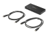 StarTech.com 2 Port USB C KVM Switch, 4K 60Hz HDMI, Compact Dual Port UHD USB Type C Desktop Mini KVM Switch with USB C Cables, Bus Powered, MacBook iPad Pro ThinkPad IdeaPad EliteBook - Højre vinkel