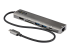 StarTech.com USB C Multiport Adapter, USB-C to 4K 60Hz HDMI 2.0, 100W Power Delivery Pass-through, SD/MicroSD, 2-Port USB 3.0 Hub, GbE, USB Type-C Mini Dock, 12" (30cm) Long Attached Cable - Højre vinkel