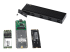 StarTech.com USB-C 10Gbps to M.2 NVMe or M.2 SATA SSD Enclosure, External M.2 PCIe/SATA NGFF SSD Enclosure, Portable Aluminum Case, USB Type-C & USB-A Host Cables, For 2230/2242/2260/2280 - Højre vinkel