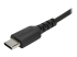 StarTech.com 2m USB A to USB C Charging Cable, Durable Fast Charge & Sync USB 2.0 to USB Type C Data Cord, Rugged TPE Jacket Aramid Fiber M/M 3A Black, Samsung S10, S20, iPad Pro, Pixel - Nærbillede