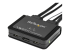 StarTech.com 2 Port DisplayPort KVM Switch, 4K 60Hz, Compact Dual Port UHD DP 1.2 USB Desktop KVM Switch w/ Integrated 4ft Cables & Audio, Bus Powered & Remote Switching, MacBook ThinkPad - Nærbillede
