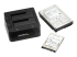 StarTech.com Dual-Bay USB 3.0 to SATA and IDE Hard Drive Docking Station, USB Hard Drive Dock, External 2.53.5 SATA III and IDE (40 pin) SSDHDD Docking Station, Hot-Swap Hard Drive Bays - Venstre vinkel