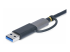 StarTech.com USB 3.0 Multi-Media Memory Card Reader, SD/microSD/CompactFlash Card Reader, Portable USB 5Gbps Card Adapter, External USB-C Card Reader with Attached USB-A Adapter - Nærbillede