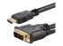 StarTech.com 6ft (1.8m) HDMI to DVI Cable, DVI-D to HDMI Display Cable (1920x1200p), Black, 19 Pin HDMI Male to DVI-D Male Cable Adapter, Digital Monitor Cable, M/M, Single Link - Nærbillede