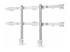StarTech.com Six-Monitor Desk Mount w/ Crossbar, Up To 32" Screens/17.6lb - Tilbage