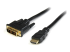 StarTech.com 6ft (1.8m) HDMI to DVI Cable, DVI-D to HDMI Display Cable (1920x1200p), Black, 19 Pin HDMI Male to DVI-D Male Cable Adapter, Digital Monitor Cable, M/M, Single Link - Højre vinkel