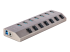 StarTech.com 7-Port Self-Powered USB-C Hub with Individual On/Off Switches, USB 3.0 5Gbps Expansion Hub w/Power Supply, Desktop/Laptop USB-C to USB-A Hub, 7x BC 1.2 (1.5A), USB Type C Hub - Højre vinkel