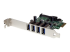 StarTech.com 4-Port PCI Express SuperSpeed USB 3.0 Controller Card with UASP - Højre vinkel