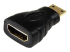 StarTech.com Mini HDMI to HDMI Adapter, 4K High Speed HDMI Adapter, 4K 30Hz Ultra HD High Speed HDMI Adapter, HDMI 1.4, Gold Plated Connectors, UHD Mini HDMI Adapter 4K, Black - Højre vinkel