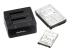 StarTech.com Dual-Bay USB 3.0 to SATA and IDE Hard Drive Docking Station, USB Hard Drive Dock, External 2.53.5 SATA III and IDE (40 pin) SSDHDD Docking Station, Hot-Swap Hard Drive Bays - Venstre vinkel