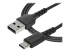StarTech.com 1m USB A to USB C Charging Cable, Durable Fast Charge & Sync USB 2.0 to USB Type C Data Cord, Rugged TPE Jacket Aramid Fiber M/M 3A Black, Samsung S10, S20, iPad Pro, Pixel - Nærbillede