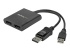 StarTech.com 2-Port Multi Monitor Adapter, DisplayPort 1.2 MST Hub, Dual 4K 30Hz or 1080p, USB Bus Powered, Video Splitter for Extended Desktop Mode on Windows Only, DP to 2x DP MST Hub - Højre vinkel