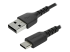StarTech.com 2m USB A to USB C Charging Cable, Durable Fast Charge & Sync USB 2.0 to USB Type C Data Cord, Rugged TPE Jacket Aramid Fiber M/M 3A Black, Samsung S10, S20, iPad Pro, Pixel - Højre vinkel