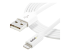 StarTech.com 2m (6ft) Long White Apple 8-pin Lightning Connector to USB Cable for iPhone / iPod / iPad - Nærbillede