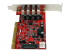 StarTech.com 4 Port PCI SuperSpeed USB 3.0 Adapter Card with SATA/SP4 Power - Højre vinkel