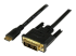 StarTech.com 1m (3.3 ft) Mini HDMI to DVI Cable, DVI-D to HDMI Cable (1920x1200p), 19 Pin HDMI Mini (C) Male to DVI-D Male, Digital Monitor Cable Adapter M/M, Single Link, Black - Højre vinkel