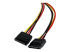 StarTech.com 12in LP4 to 2x SATA Power Y Cable Adapter - Højre vinkel