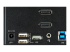 StarTech.com 2 Port Triple Monitor DisplayPort KVM Switch, 4K 60Hz UHD HDR, Desktop 4K DP 1.2 KVM with 2 Port USB 3.0 Hub (5Gbps) & 4x USB 2.0 HID Ports, Audio, Hotkey Switching, TAA - Nærbillede