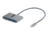 StarTech.com 4-Port USB-C Hub with 100W Power Delivery Pass-Through Charging, 2x USB-A + 2x USB-C, 5Gbps, USBC Hub w/ 1ft (30cm) Long Cable, Portable Laptop USB Type-C to USB-A/C Hub - Højre vinkel