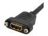 StarTech.com 3ft HDMI Female to Male Adapter, 4K High Speed Panel Mount HDMI Cable, 4K 30Hz UHD HDMI, 10.2 Gbps Bandwdith, 4K HDMI 1.4 Video, HDCP 1.4, HDMI Female to HDMI Male Cable - Nærbillede