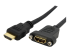 StarTech.com 3ft HDMI Female to Male Adapter, 4K High Speed Panel Mount HDMI Cable, 4K 30Hz UHD HDMI, 10.2 Gbps Bandwdith, 4K HDMI 1.4 Video, HDCP 1.4, HDMI Female to HDMI Male Cable - Højre vinkel