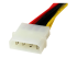 StarTech.com 12in LP4 to 2x SATA Power Y Cable Adapter - Højre vinkel