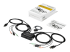 StarTech.com 2 Port DisplayPort KVM Switch, 4K 60Hz, Compact Dual Port UHD DP 1.2 USB Desktop KVM Switch w/ Integrated 4ft Cables & Audio, Bus Powered & Remote Switching, MacBook ThinkPad - Højre vinkel