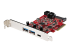 StarTech.com 5-Port USB PCIe Card, 10Gbps USB 3.1 Gen 2 PCIe Card w/ 1x USB-C & 2x USB-A, 1x 2 Port IDC (Internal 5Gbps USB Header Expansion), USB C PCIe Card, PCI Express USB Controller - Højre vinkel