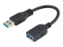 StarTech.com 6in Short USB 3.0 Extension Adapter Cable (USB-A Male to USB-A Female) - Højre vinkel