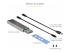 StarTech.com USB-C 10Gbps to M.2 NVMe or M.2 SATA SSD Enclosure, Tool-free M.2 PCIe/SATA NGFF SSD Enclosure, Portable Aluminum Case, USB Type-C & USB-A Host Cables, For 2230/2242/2260/2280 - Højre vinkel
